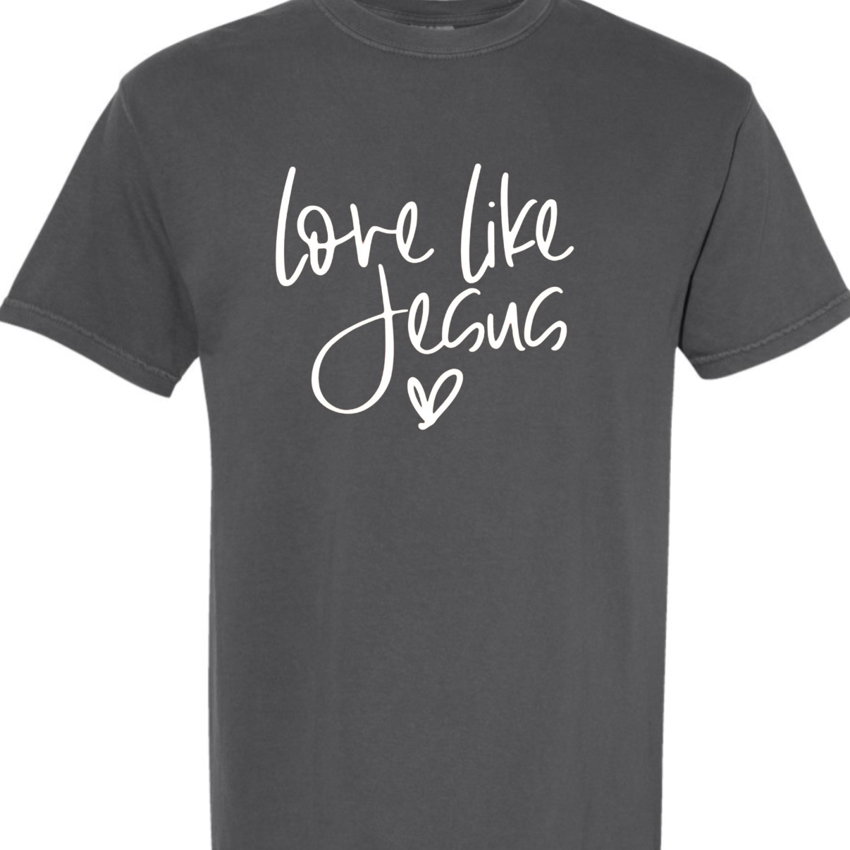 Love Like Jesus Comfort Color Tee: Emerald / Small