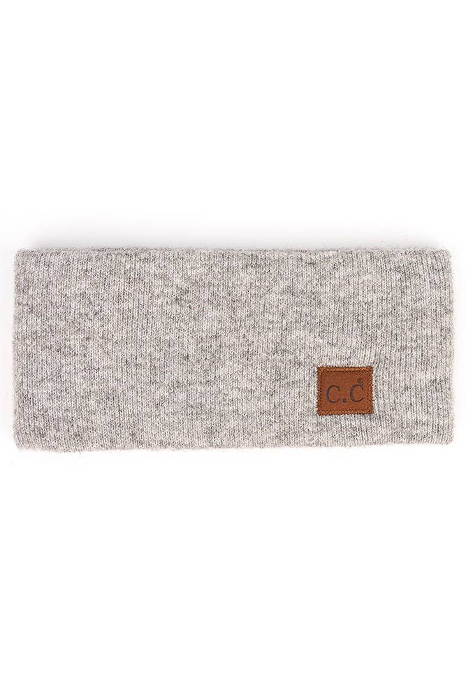 C.C Heather Knit Plain Head Wrap: StrawBerry