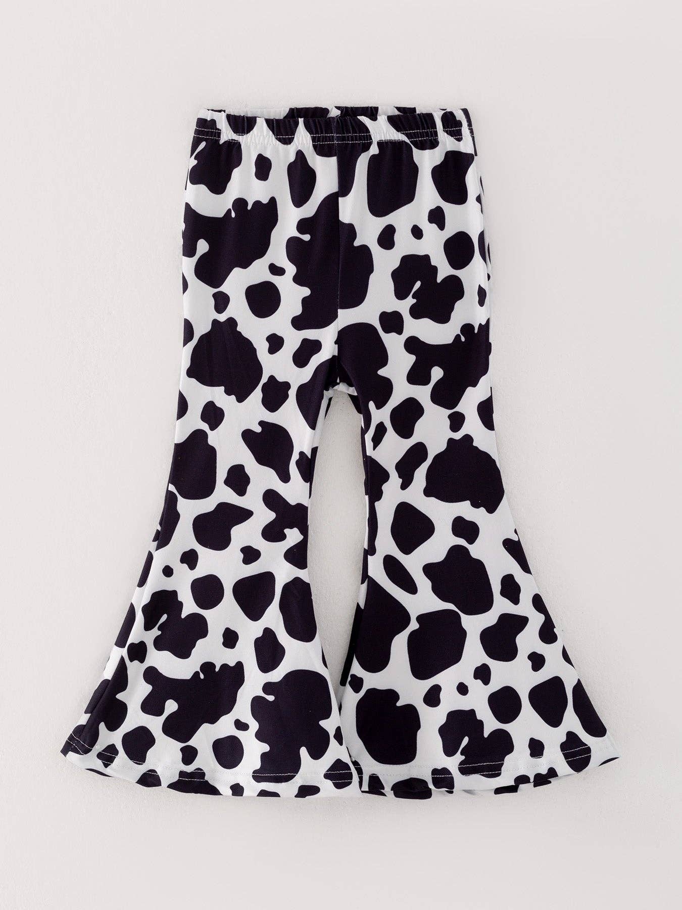 Girls Cow Print Milk Silk Pants: 4-5Y