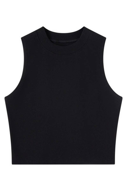 CWTTSL0515_SPRING AND SUMMER HOT GIRLS TANK TOP: BLACK / (XL) 1
