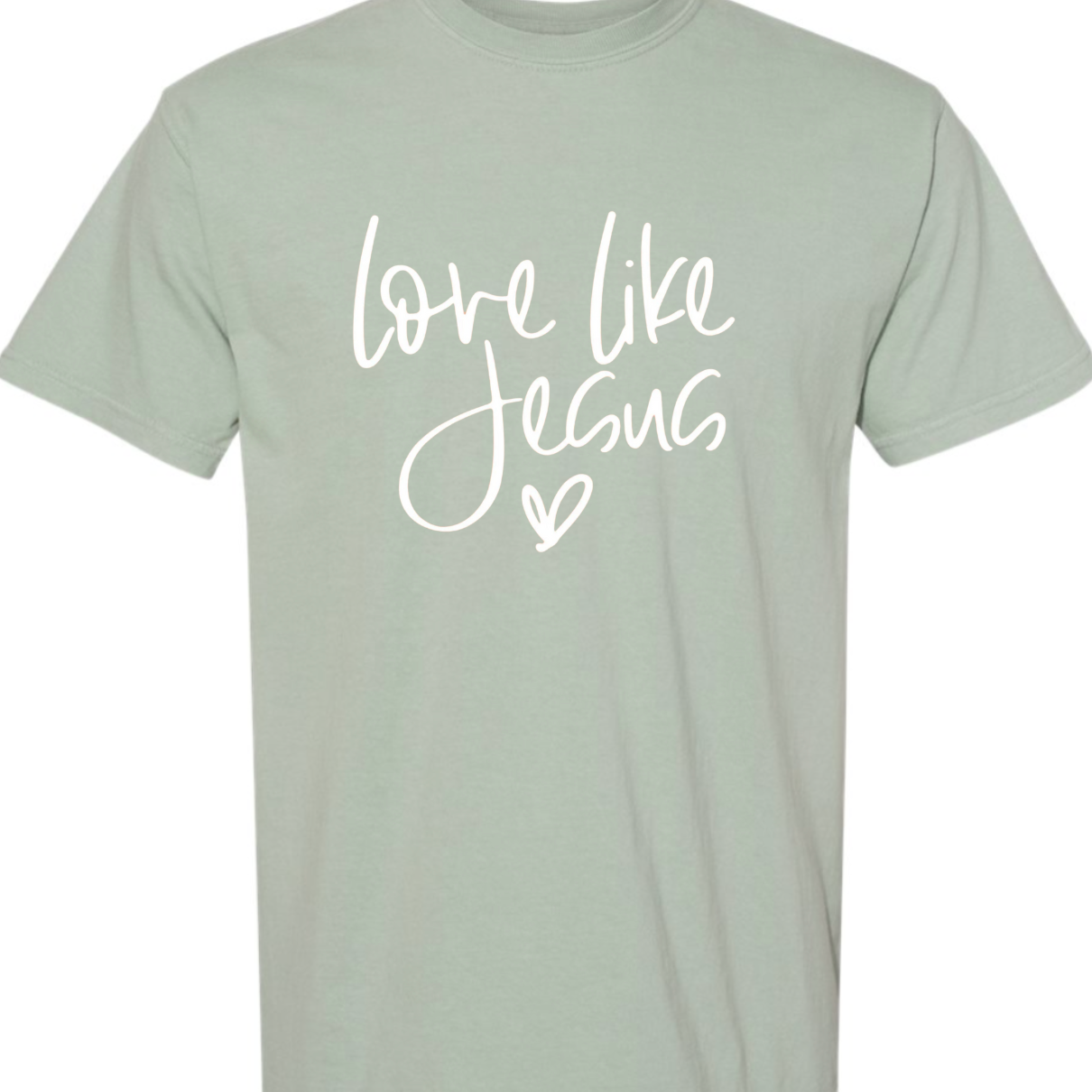Love Like Jesus Comfort Color Tee: Emerald / 2-XL