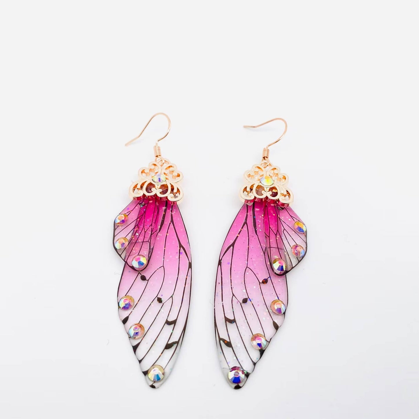 Handmade Fairy Wings Earrings Insect Butterfly Wing: C