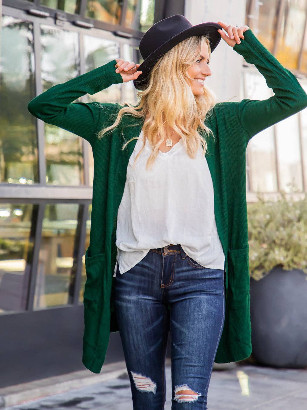 Margeau Soft Ribbed Cardigan: Pink / Small