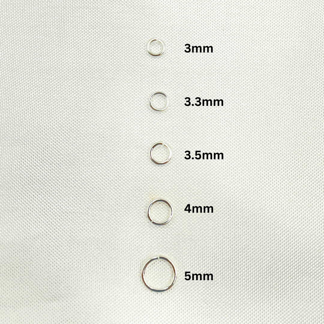 MFT060DE4. Sterling Silver Open Jump Ring 22 Gauge 4mm: 4mm / 50 Pcs / 22 Gauge