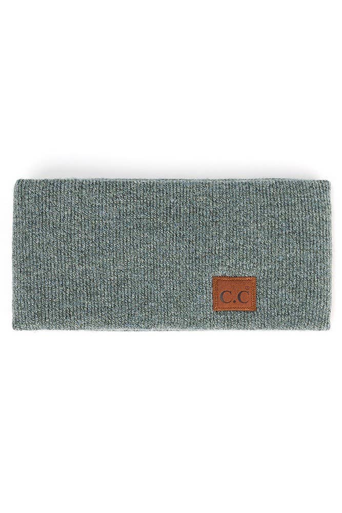 C.C Heather Knit Plain Head Wrap: StrawBerry
