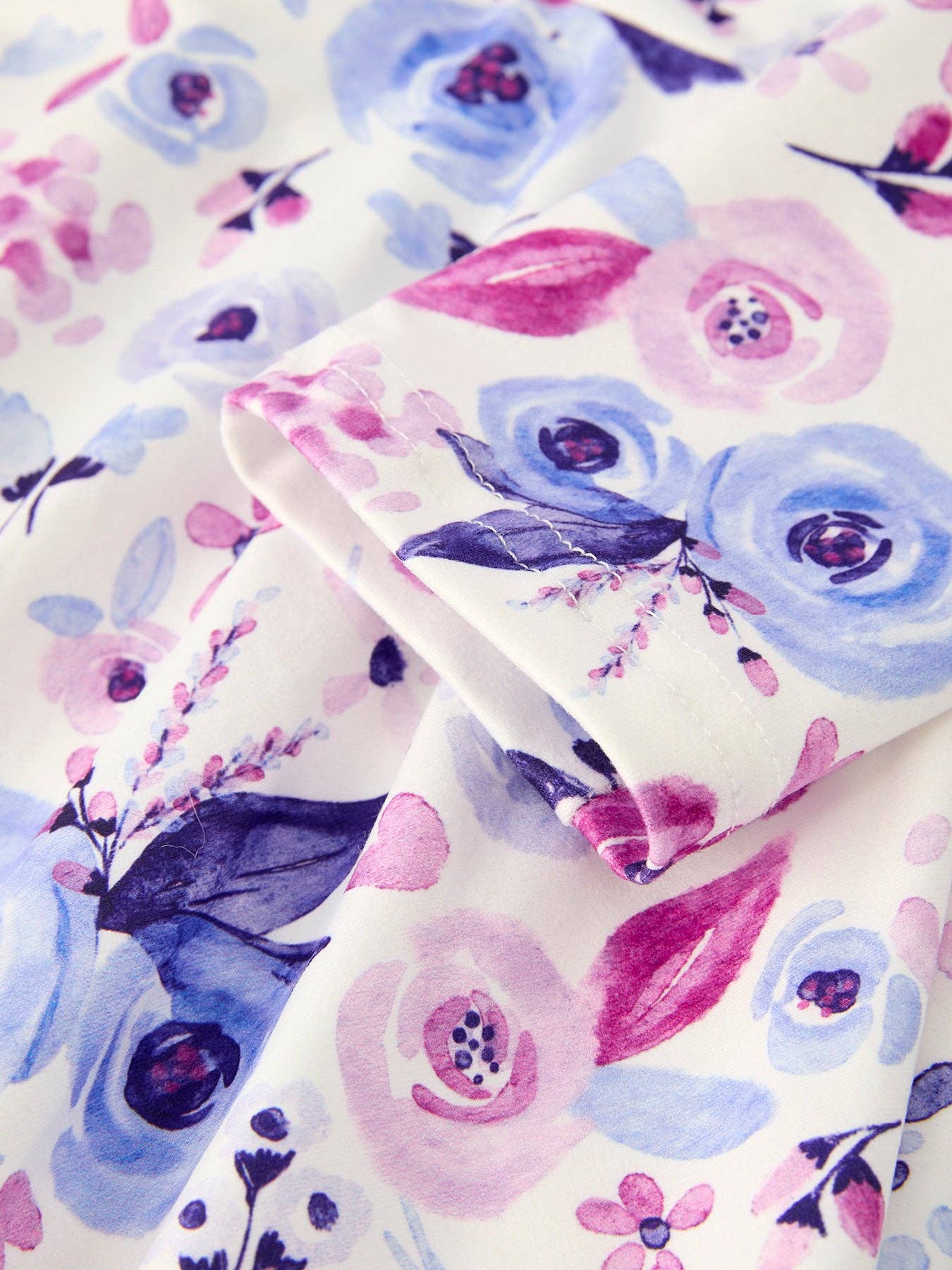 Spring and Autumn Purple Floral Baby Girl Dress with Long Sleeves: 7