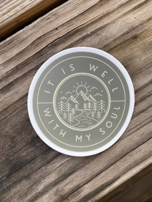 It Is Well With My soul: Religious Sticker, Bible Sticker