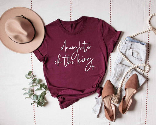 Christian Daughter of the King graphic tee Free Shipping: 2X