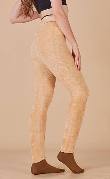 Fleece Lined Tights Women Sheer Warm Pantyhose Leggings: Nude / S