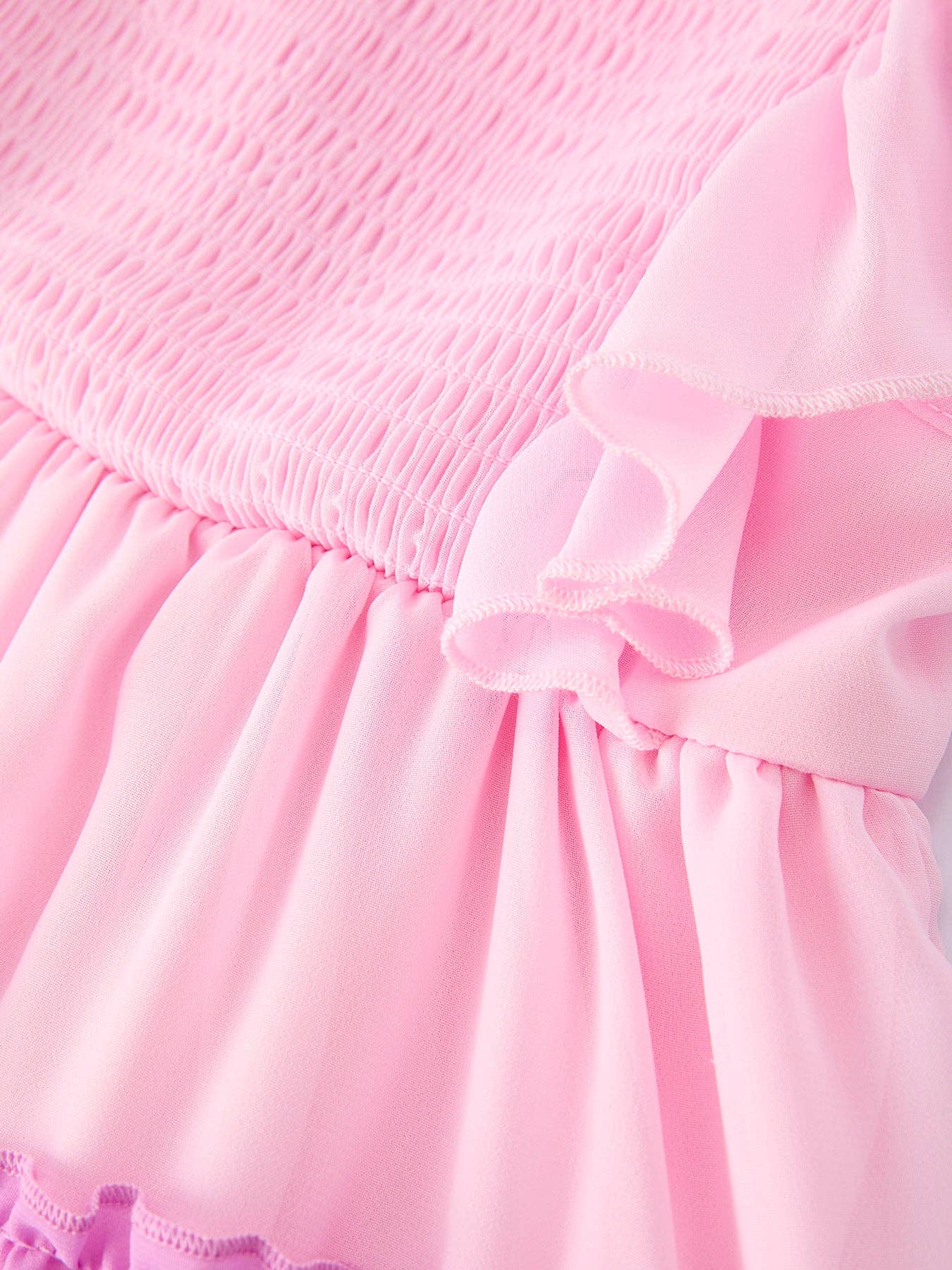 Ombre Ruffle Dress for Girls – Pink Gradient Layers: 6