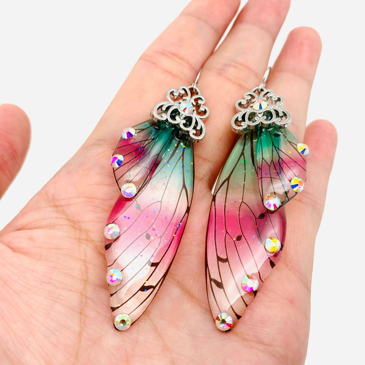Handmade Fairy Wings Earrings Insect Butterfly Wing: F