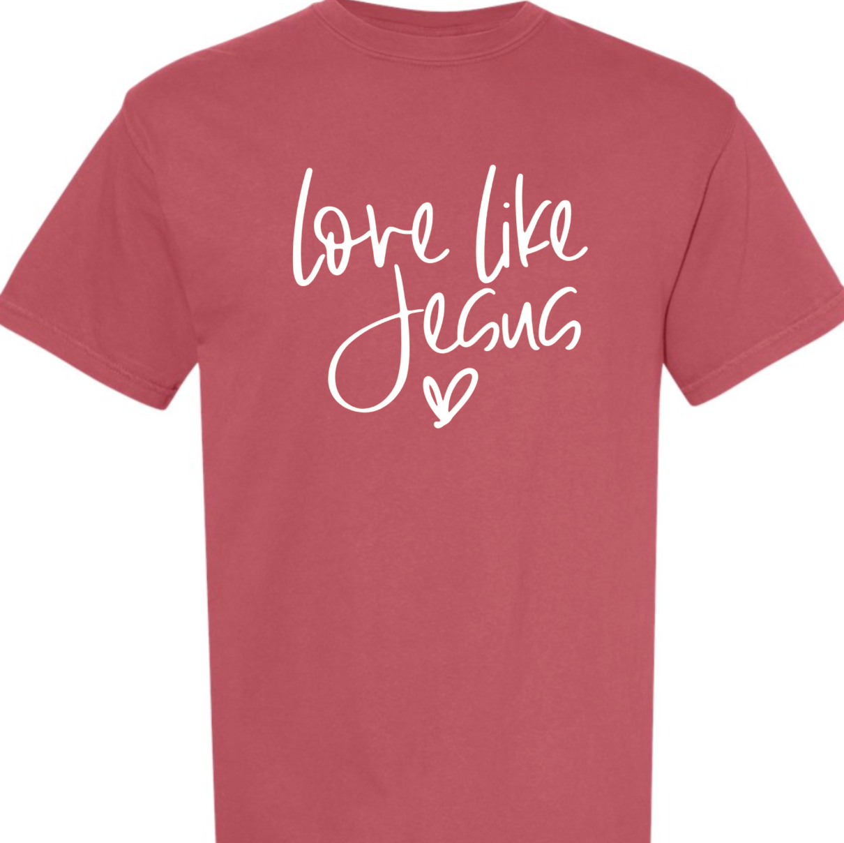 Love Like Jesus Comfort Color Tee: Emerald / X-Large