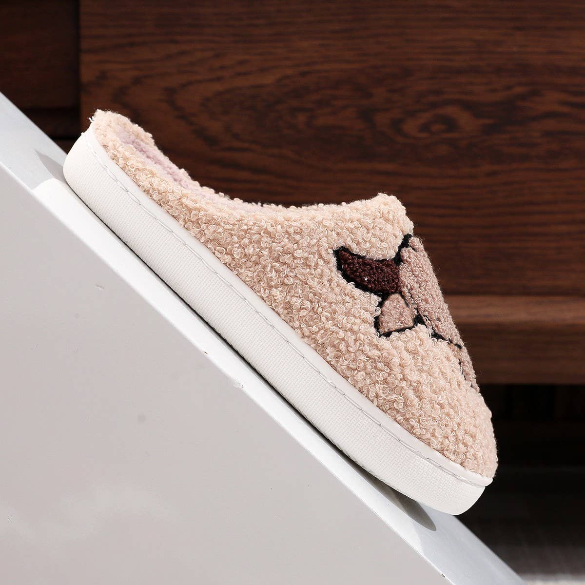 CHRISTMAS HOT-SELLING ANIMAL PRINT COTTON SLIPPERS_CWSHS0870: Brown / (7) 1