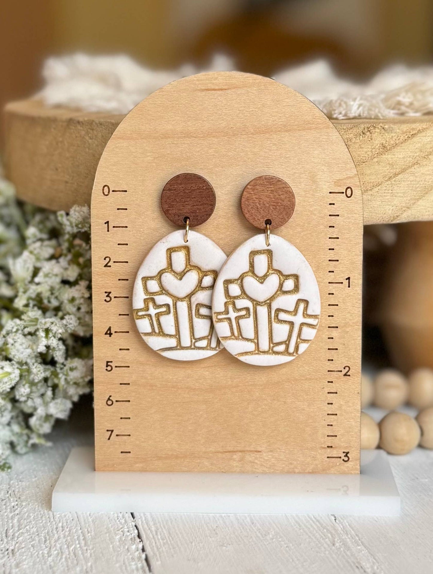 Religious Earrings : Round 3 Crosses