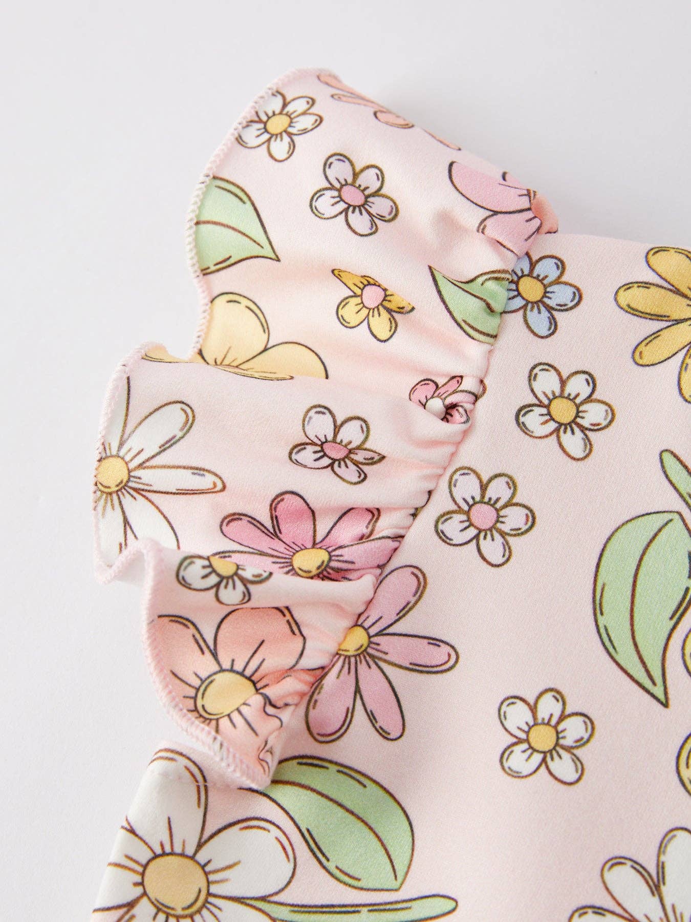 Daisy Milk Silk Fly Sleeve Girls Dress: 6