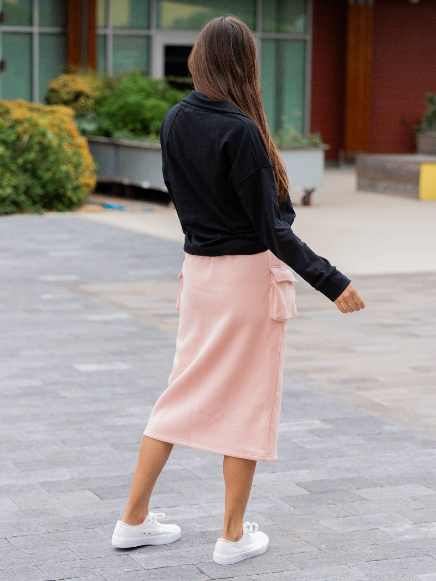 Cargo Sweatshirt Skirt: Gray / XL