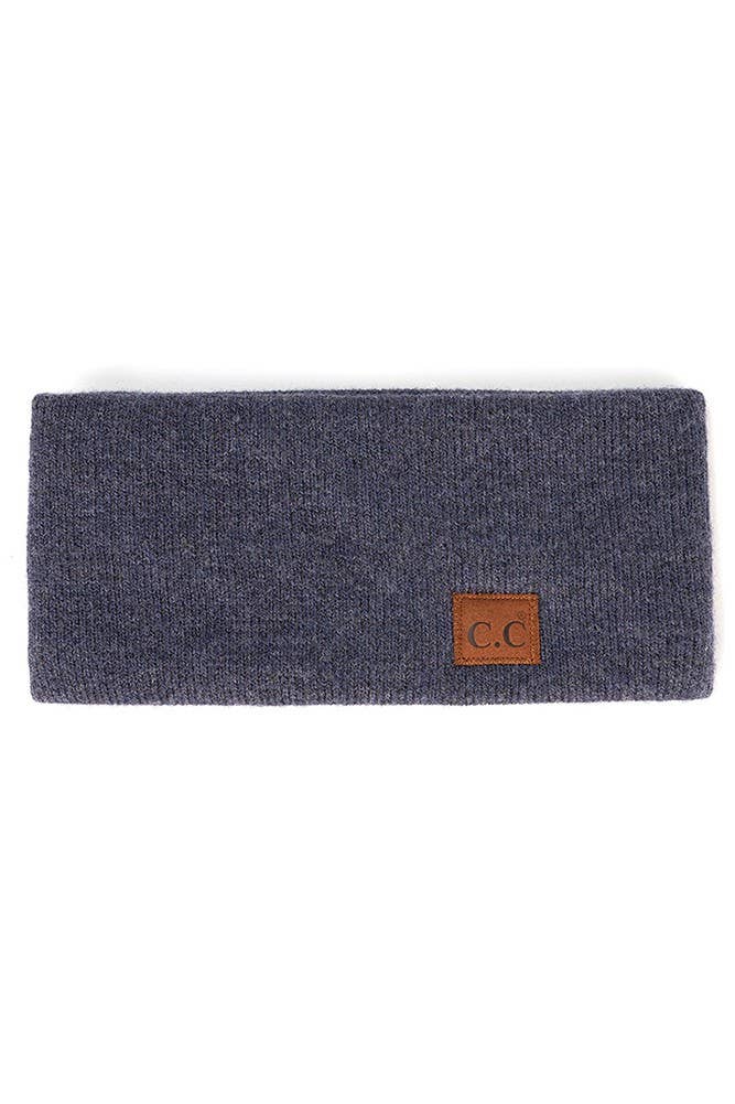 C.C Heather Knit Plain Head Wrap: StrawBerry