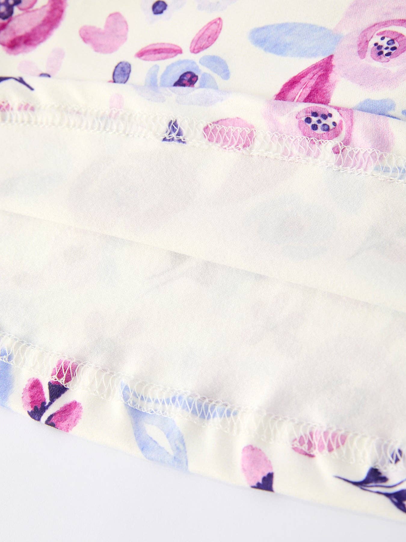 Spring and Autumn Purple Floral Baby Girl Dress with Long Sleeves: 2