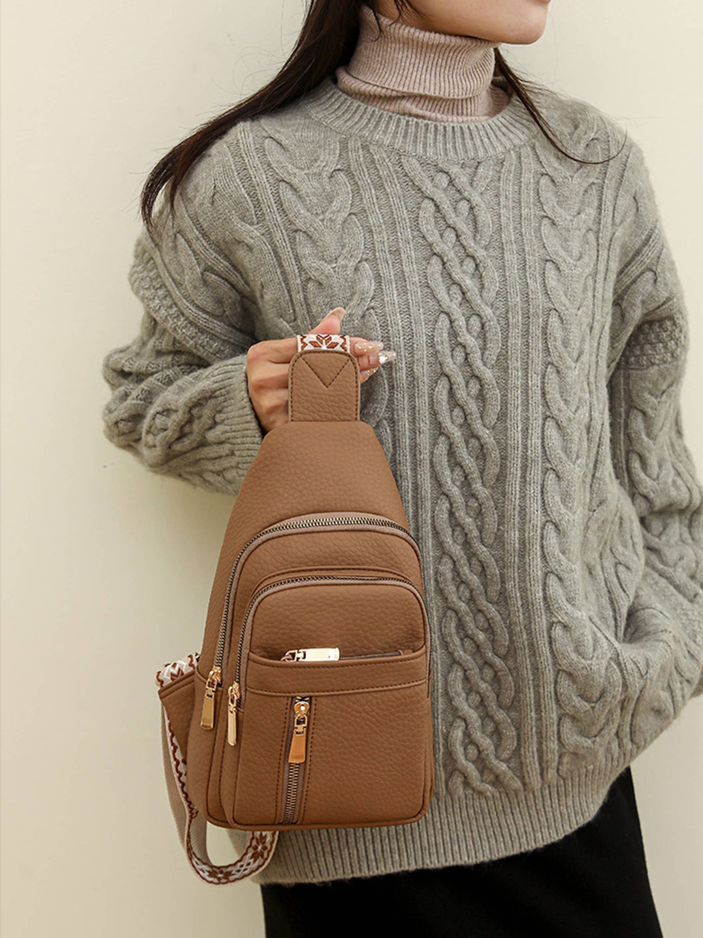 Retro Versatile PU Crossbody Bag: Green
