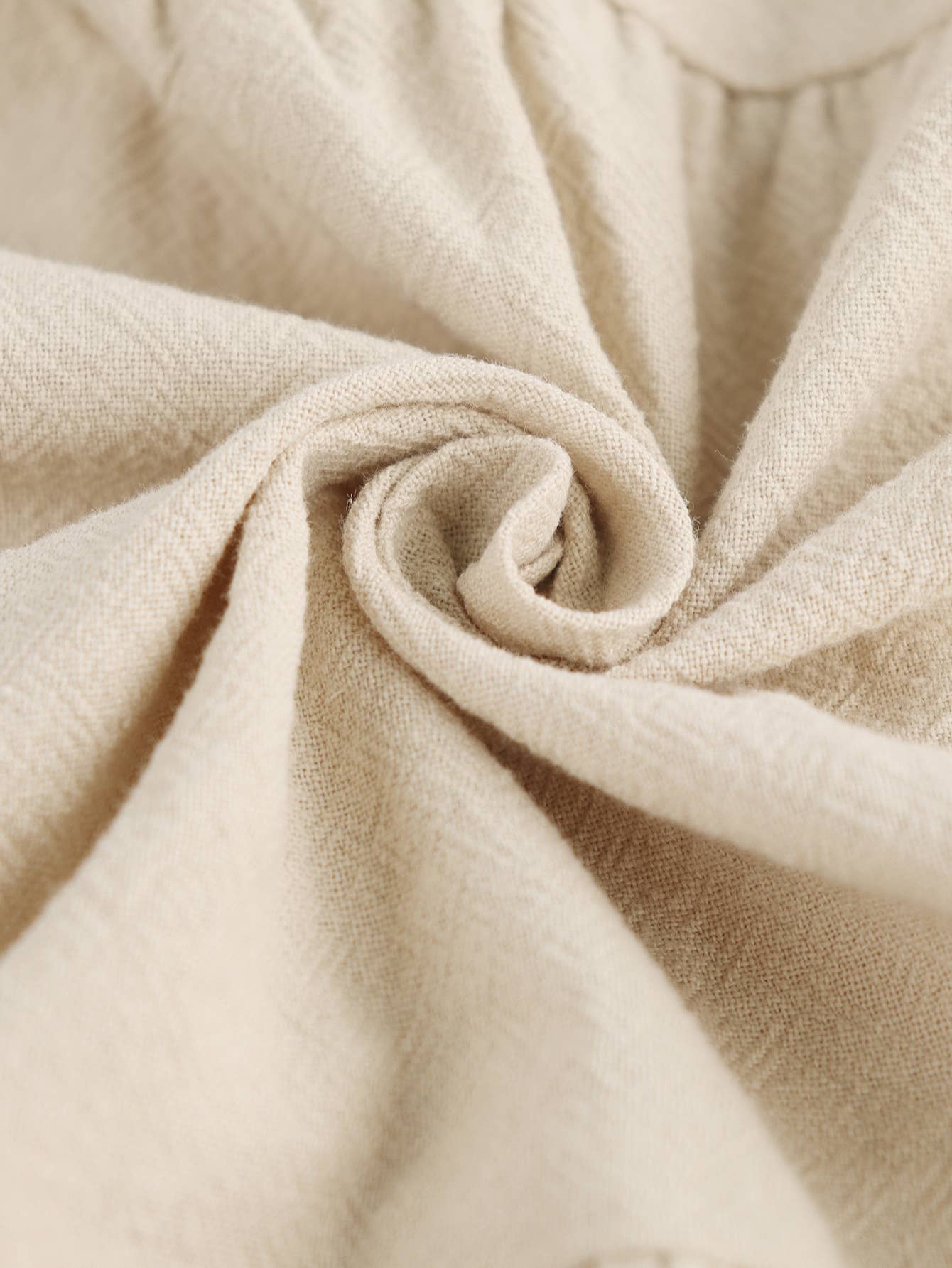 V-neck and a large hem loose and casual dress: APRICOT / (XL) 1