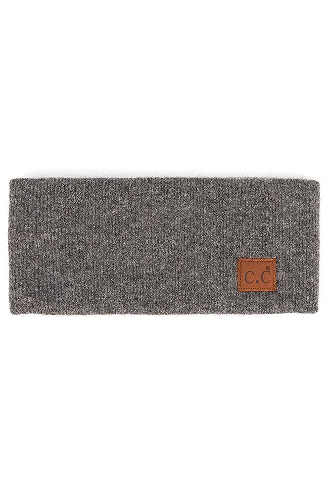 C.C Heather Knit Plain Head Wrap: StrawBerry
