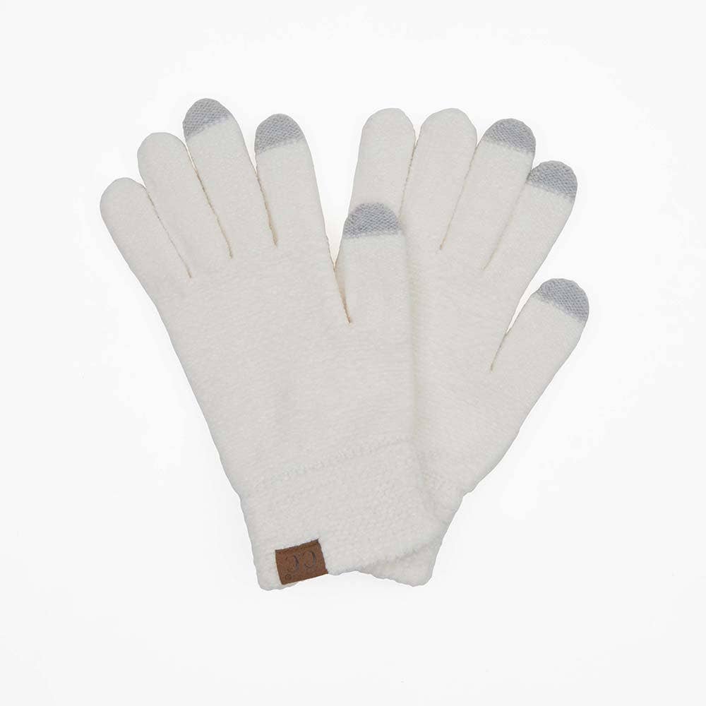 C.C Eco Friendly Chenille Gloves: Black