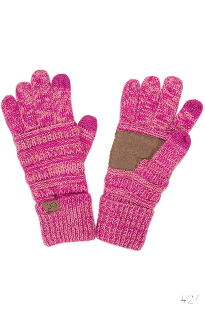 C.C Two Tone Touch Screen Compatible Gloves: 018