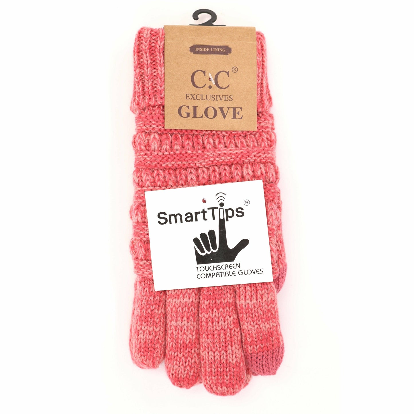 Multi Color Lined Women's CC Gloves G901: Rasberry