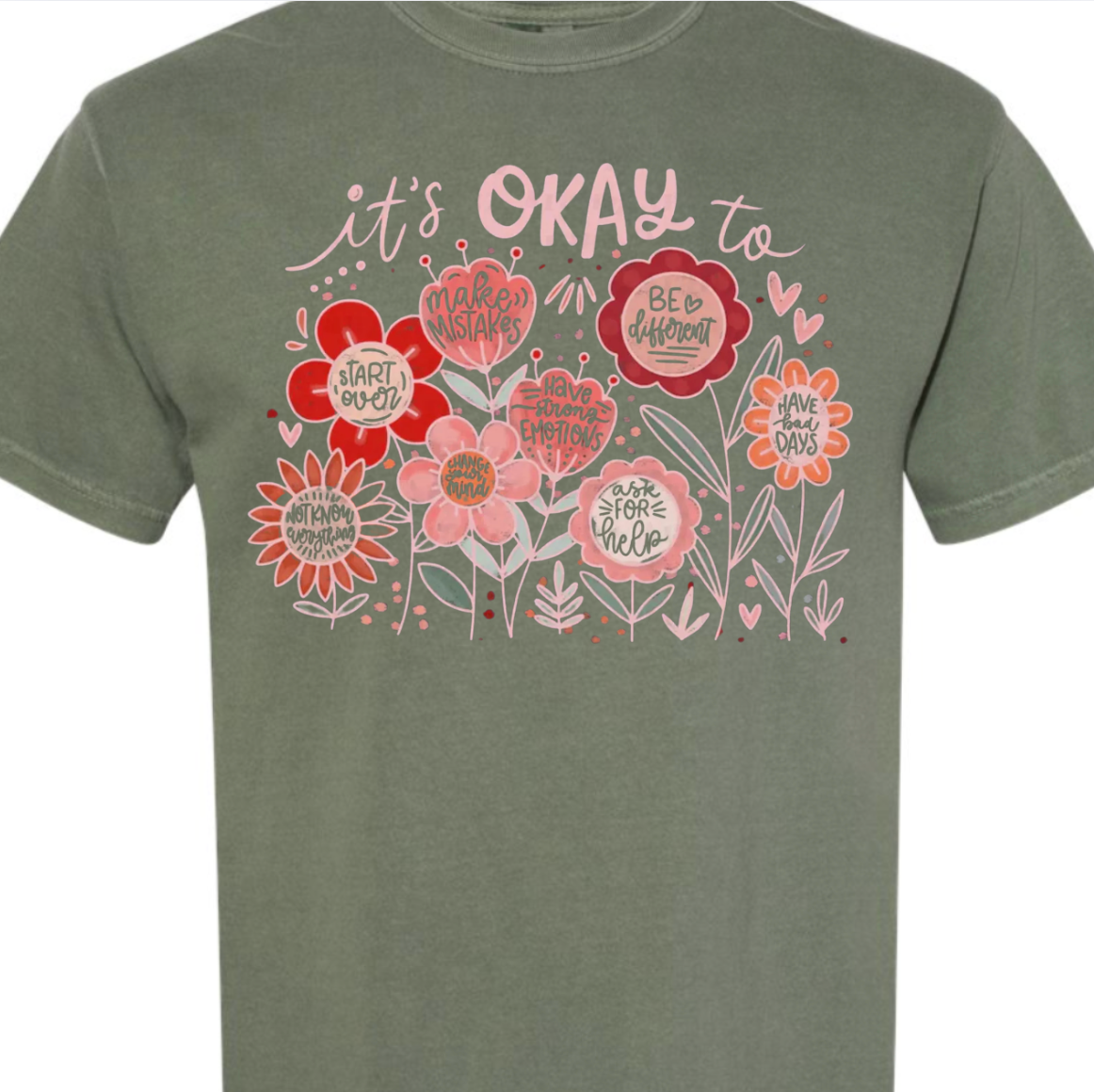 It's Ok To Comfort Color Tee: Pepper / Medium