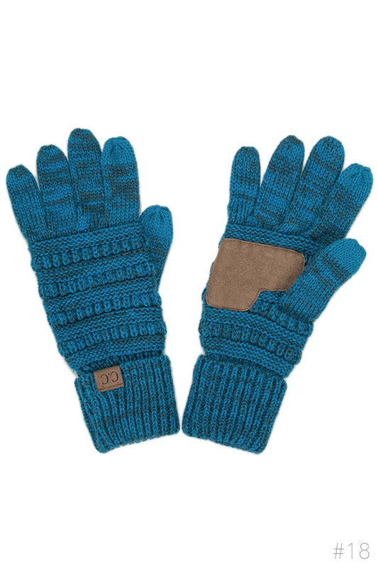 C.C Two Tone Touch Screen Compatible Gloves: 018