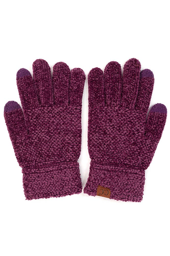 C.C Eco Friendly Chenille Gloves: Burnt Henna