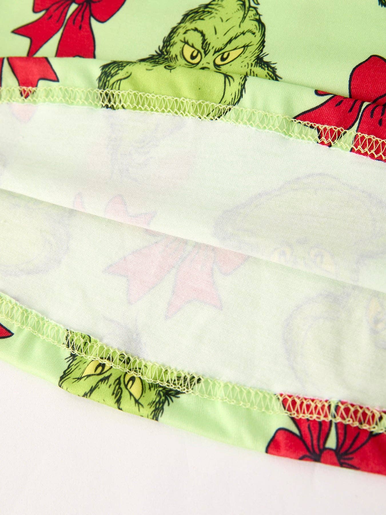 Winter Christmas Tree Bow Character Print  Green Girls Dress: 6