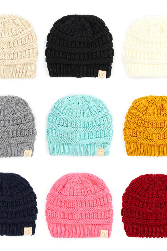 C.C Kids Knit Beanie with Fuzzy Lining Inside: New Candy Pink