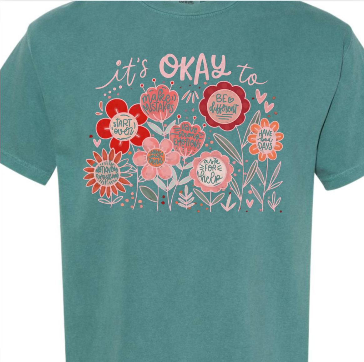 It's Ok To Comfort Color Tee: Pepper / Large