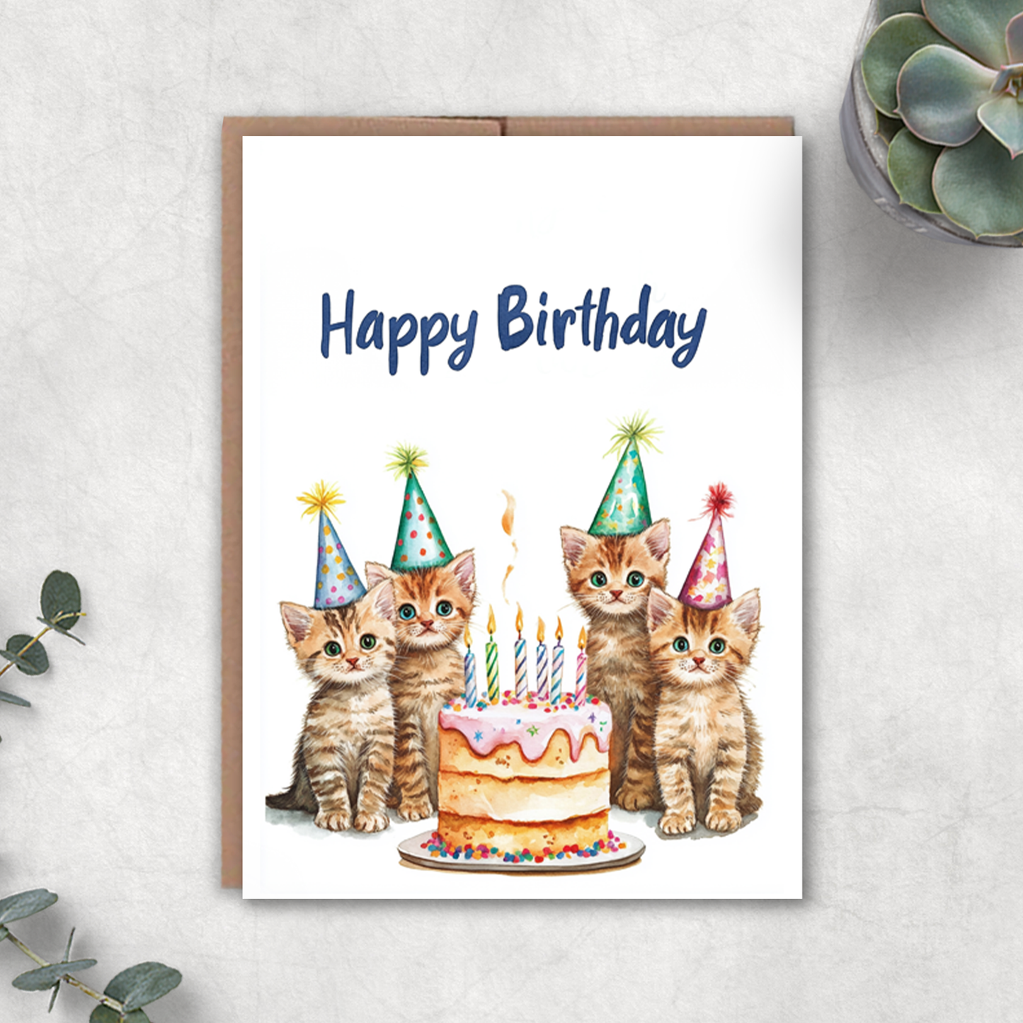 Cats Happy Birthday Card