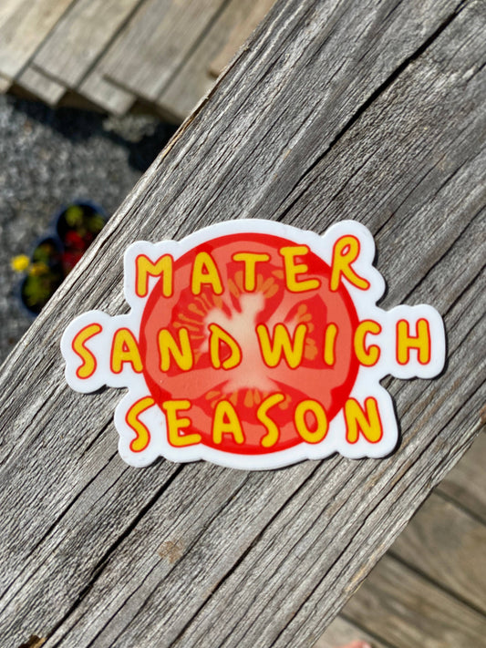 Mater Sandwich Season- Tomato sandwich fan sticker