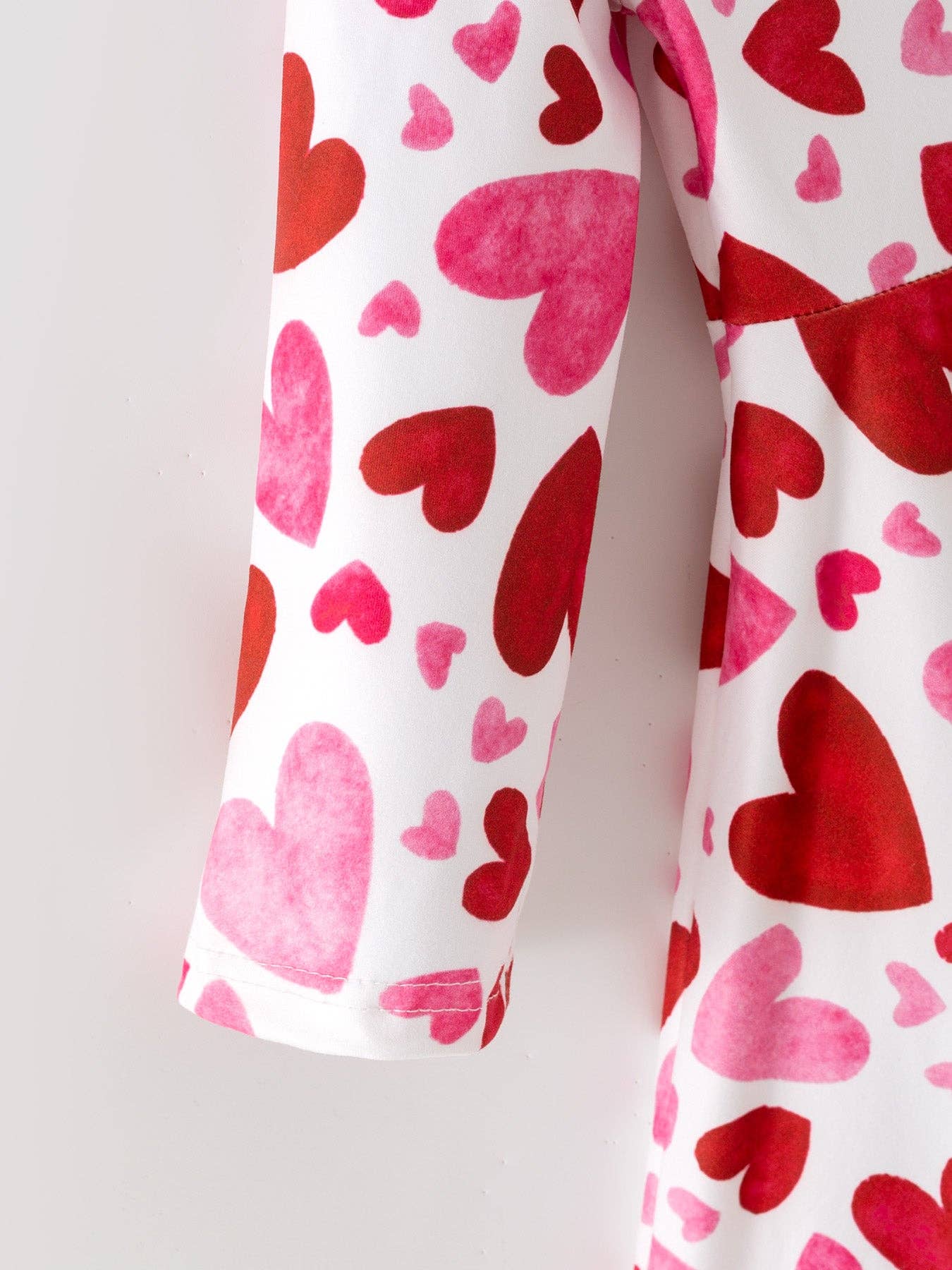 Toddler Girls Valentine Cute Pink Red Heart Print Dress: 2