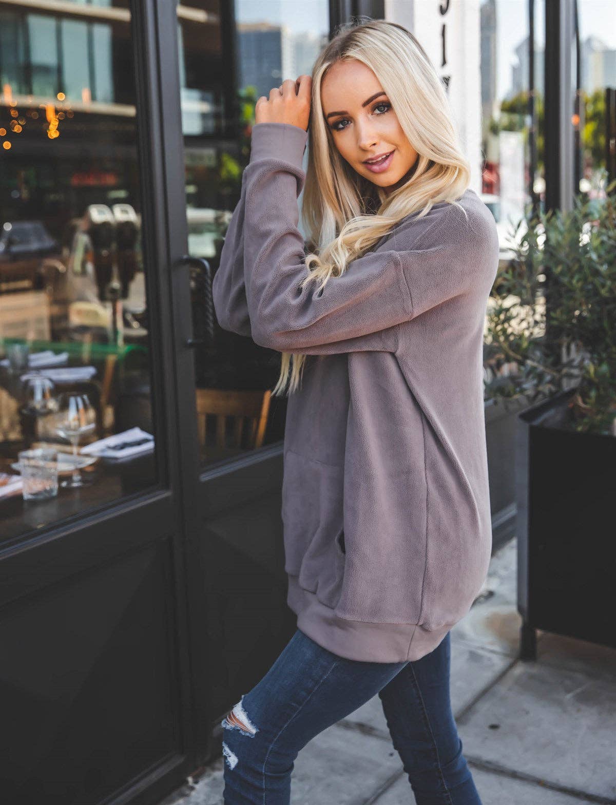 Soft Oversized Megan Pullover: Taupe / Medium