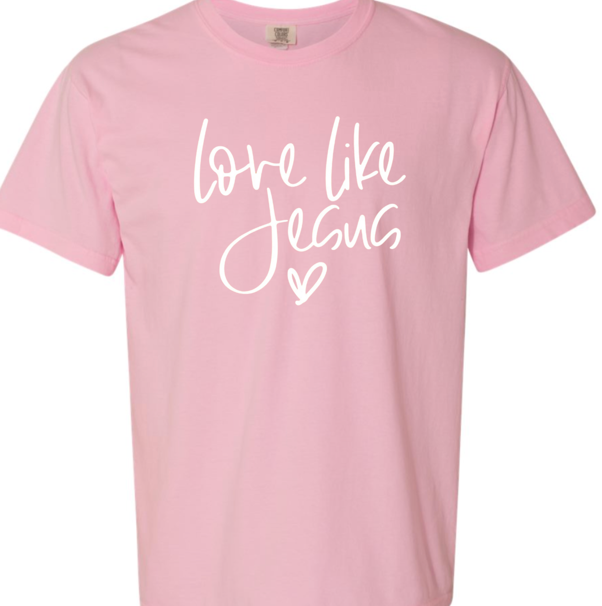 Love Like Jesus Comfort Color Tee: Emerald / Large