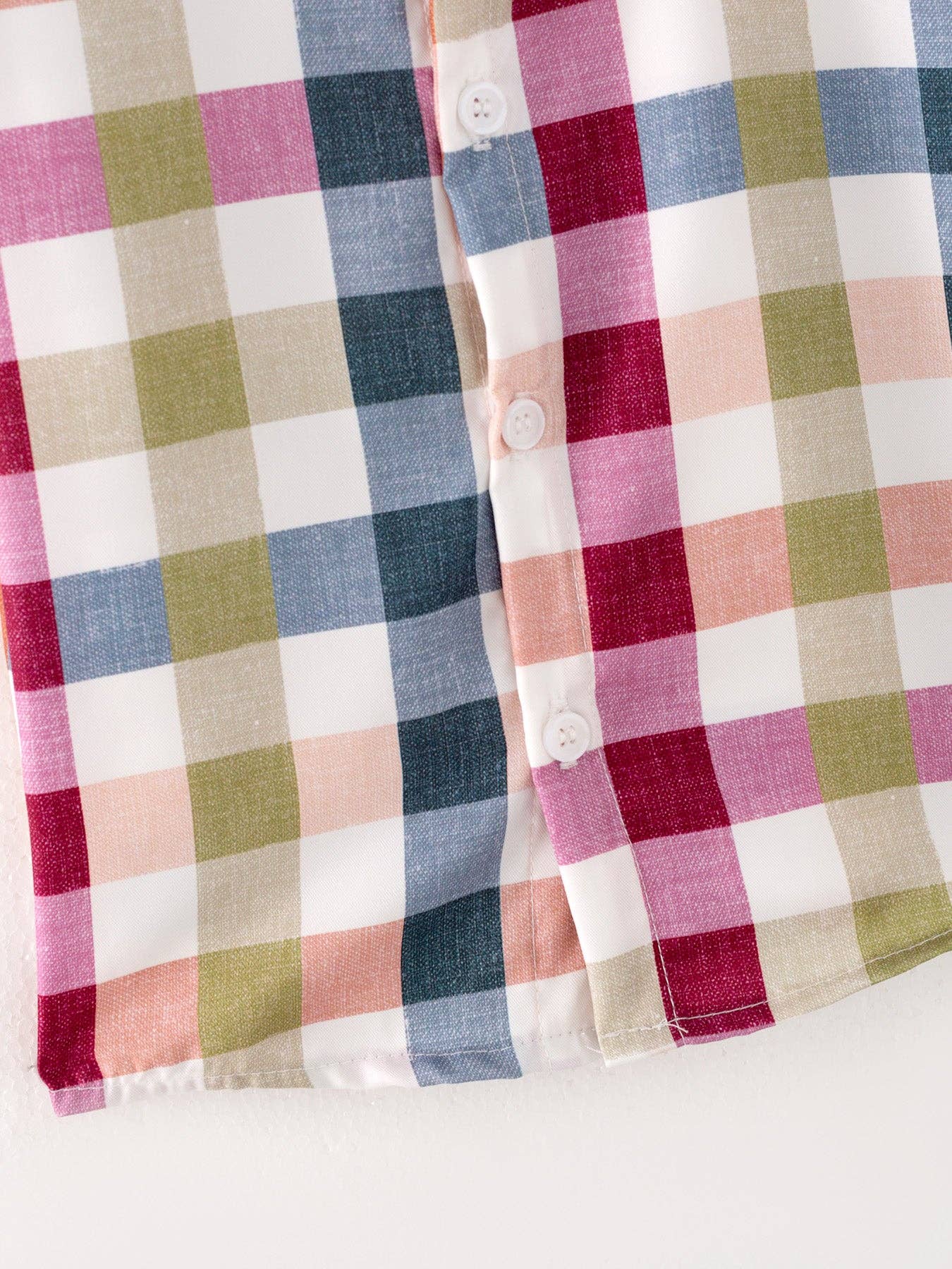 Fall Autumn Baby Boys Plaid T-shirt: 4