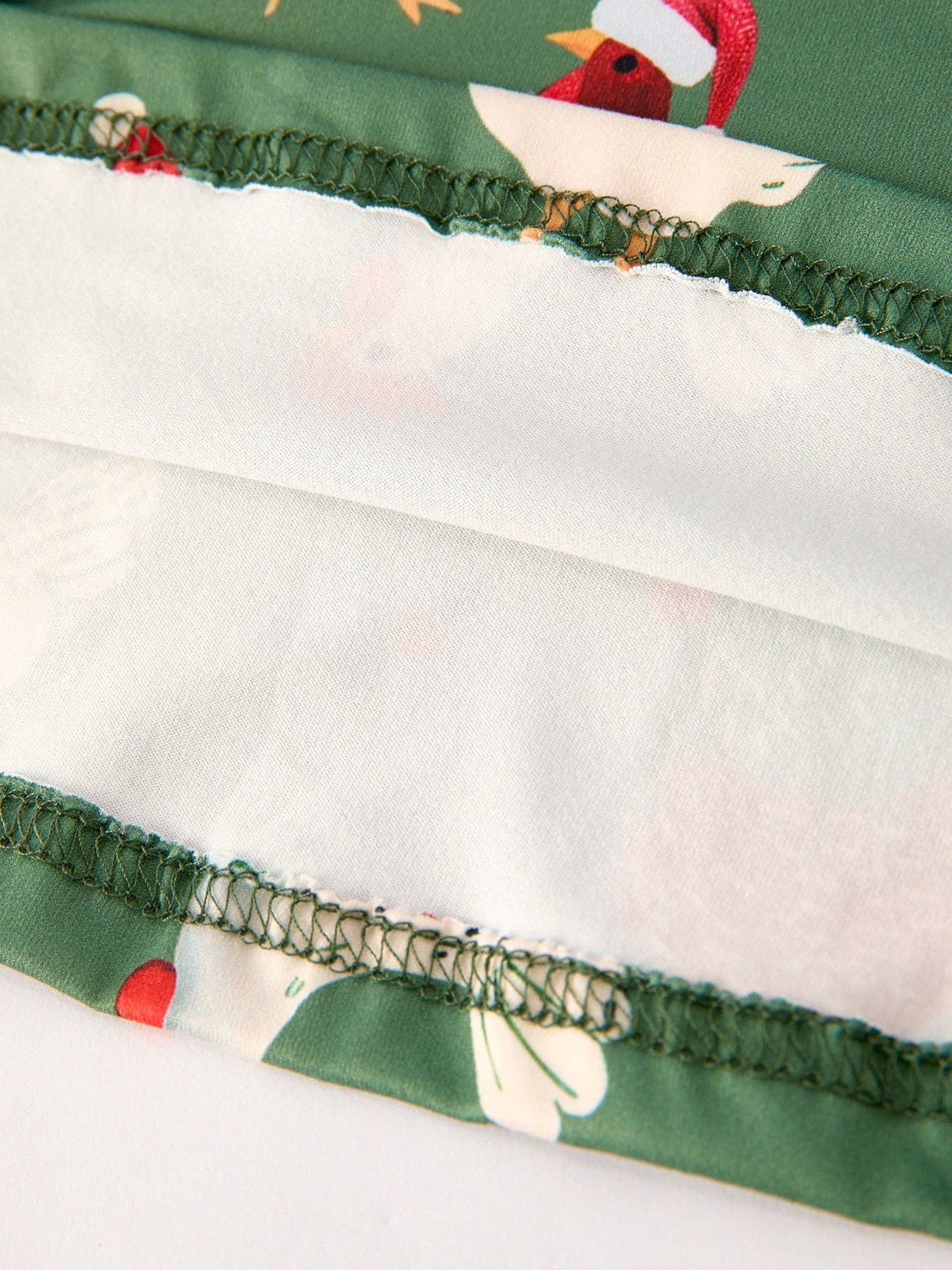 Christmas Farm Chicken Print Dress – Green, Long Sleeve: 2