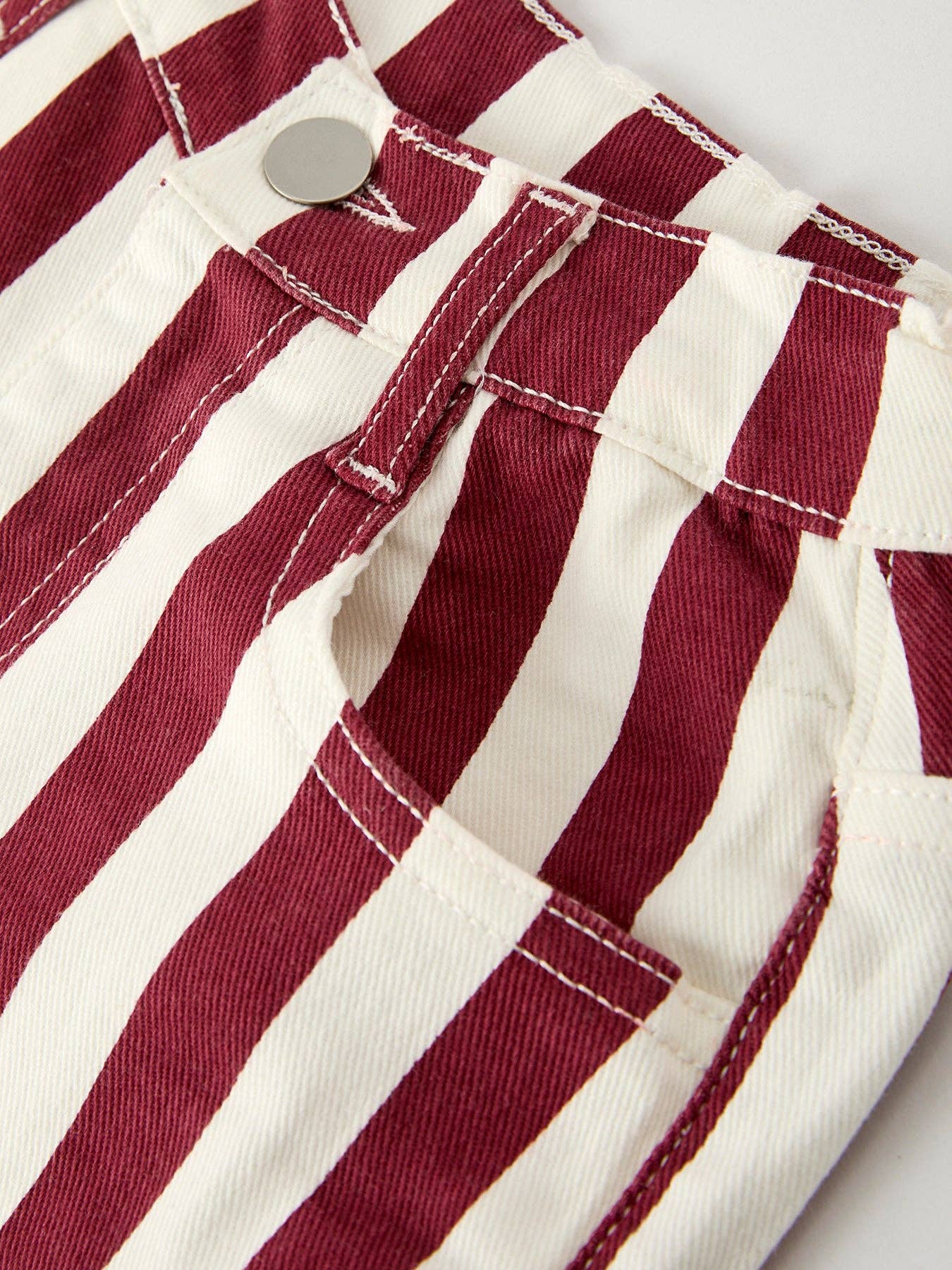 Fall Thanksgiving Pumpkin Print Top + Striped Denim Flared Pants Girls Set: 18M