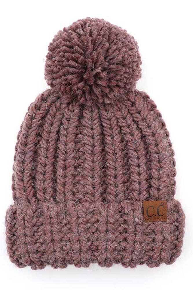 C.C Special Chunky Yarn Beanie Winter Hat: Mint