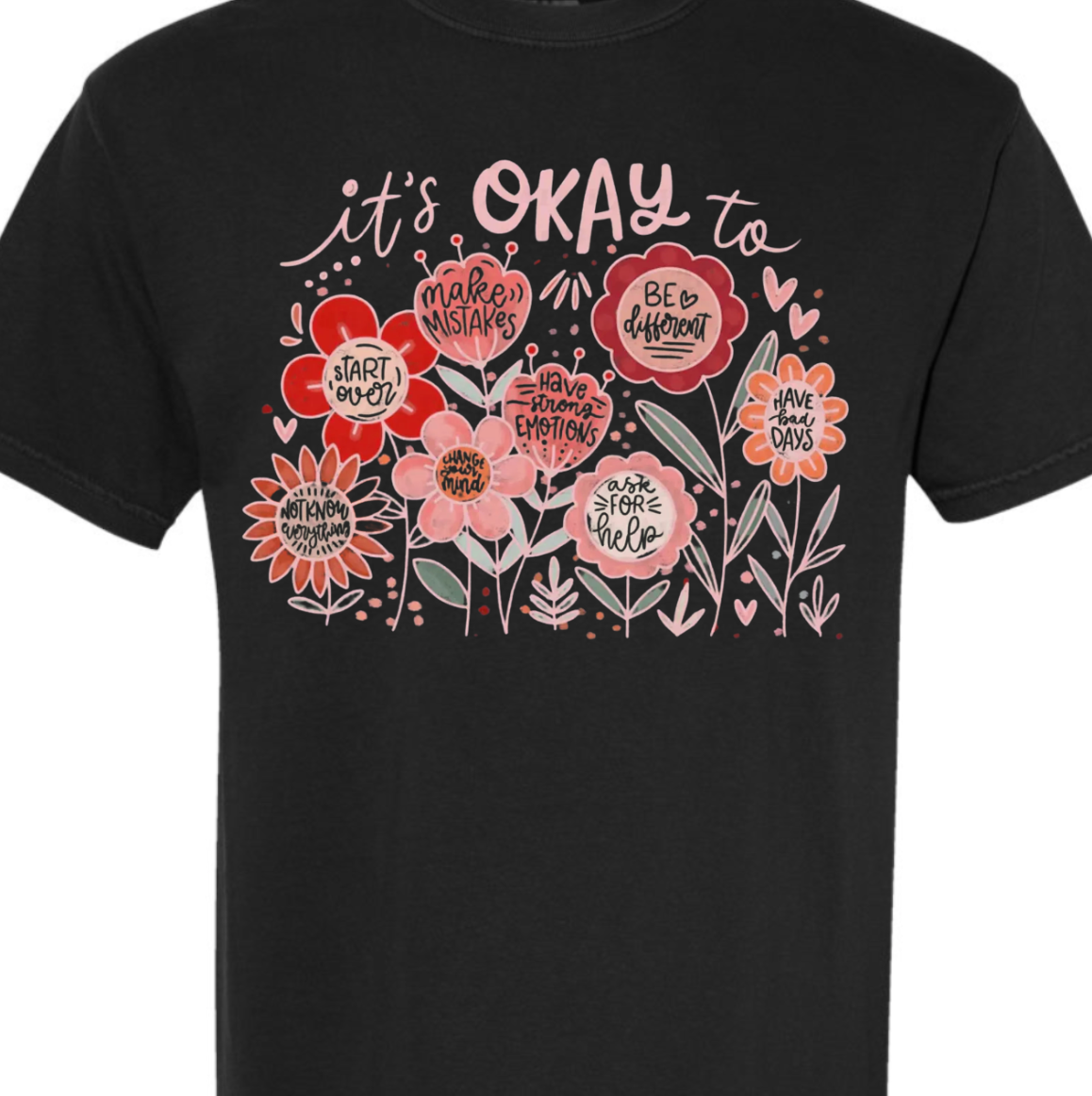It's Ok To Comfort Color Tee: Pepper / 3-XL