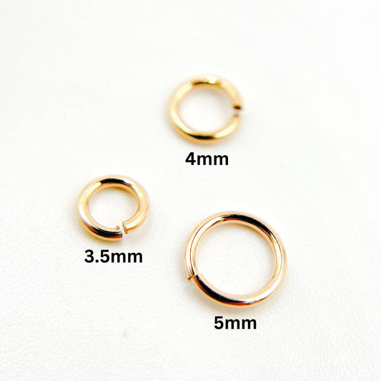 22GAGFOPENJR. 22 Gauge Open Gold Filled Jump Ring : 50 Pcs. / 3.5mm / Open