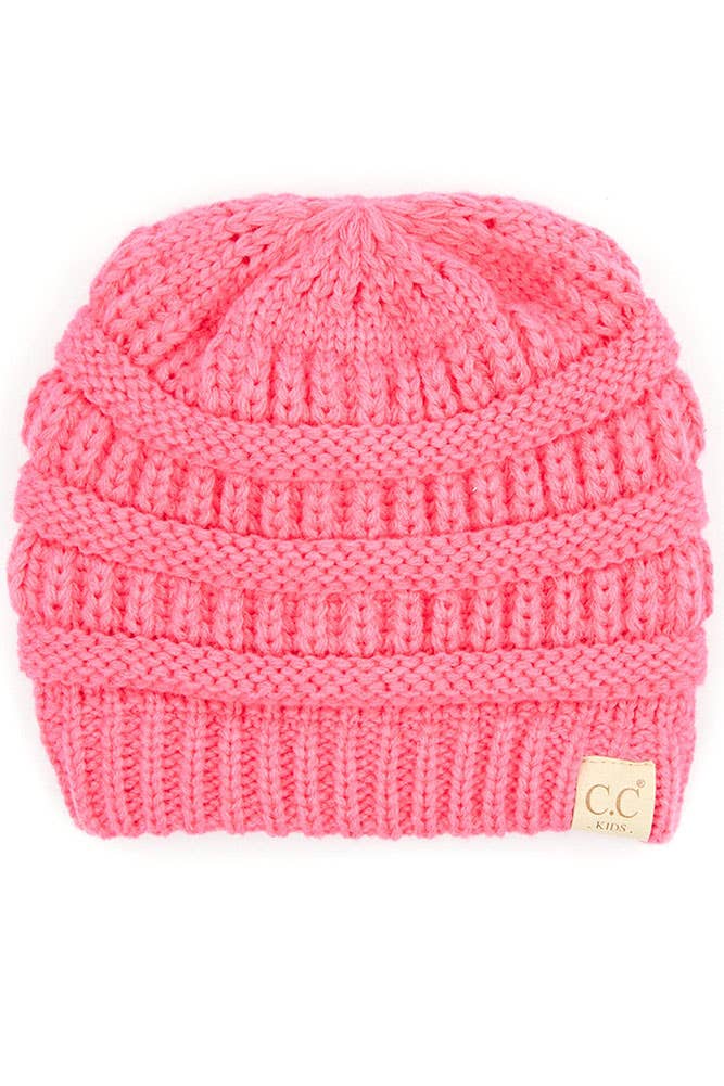 C.C Kids Knit Beanie with Fuzzy Lining Inside: Mint