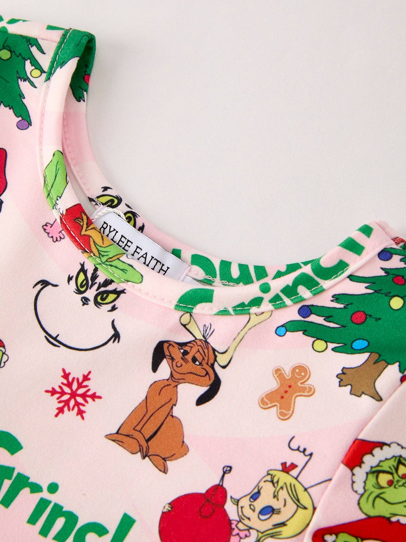 Winter Christmas Character Print Girls Dress: 5