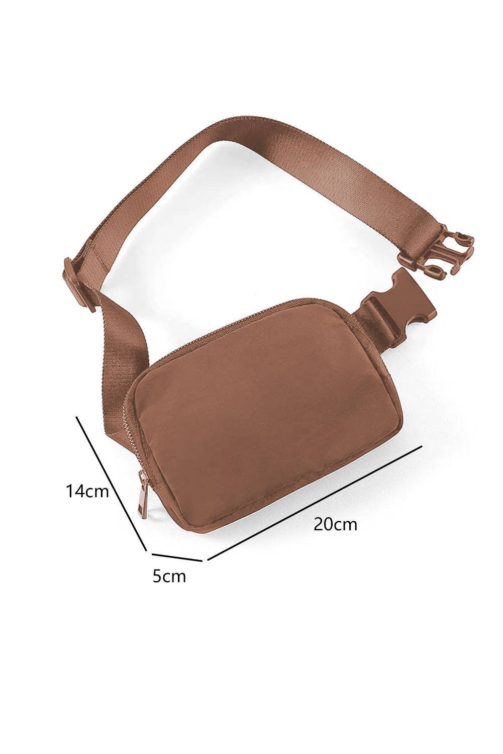 Waterproof Zipped Crossbody Chest Bag 20*5*14cm: Black / 82%Nylon+18%Spandex / ONE SIZE