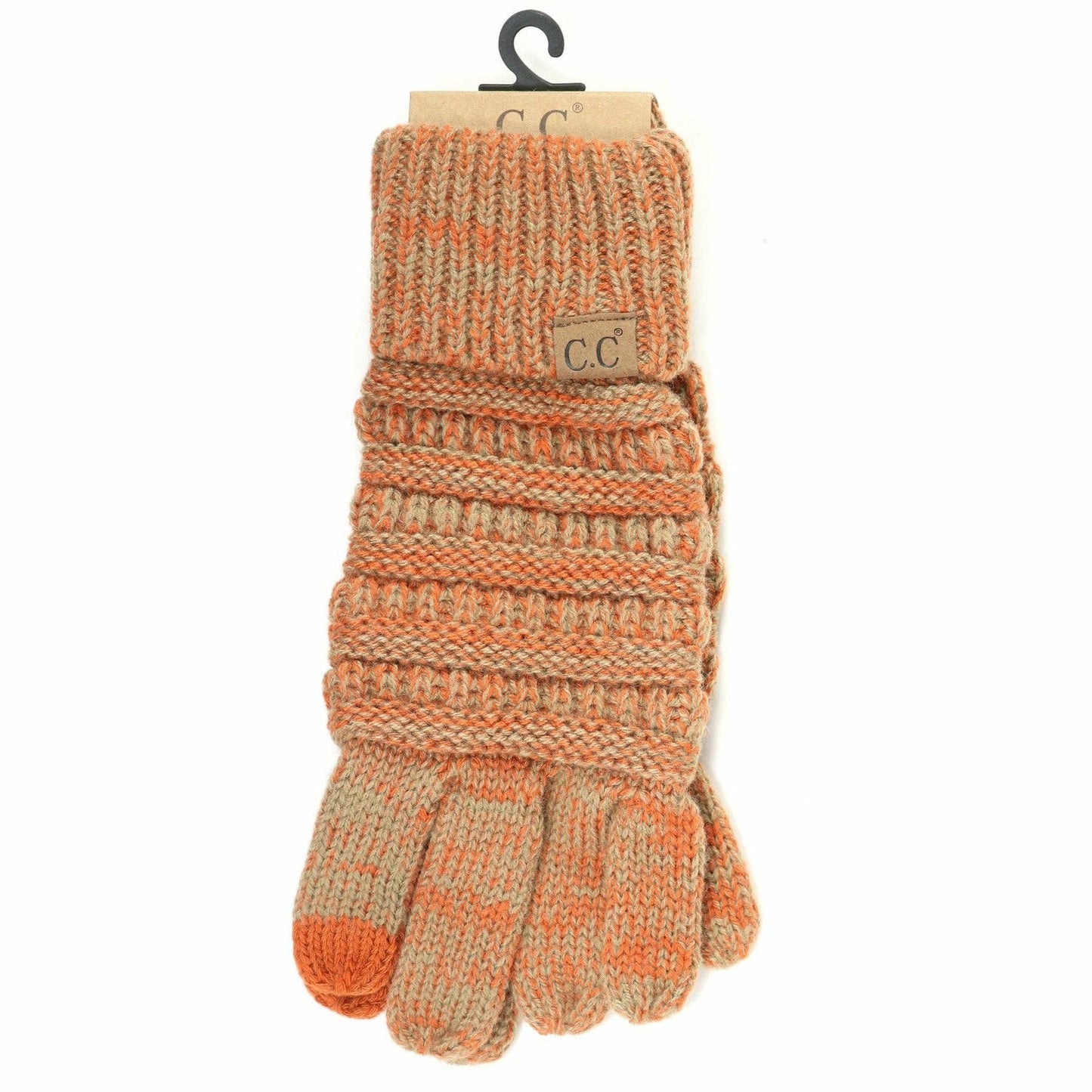 Two-Tone CC Gloves G800: Coral/Taupe 31