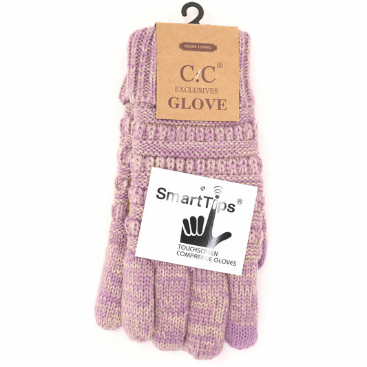 Two Tone Ribbed Lined CC Glove G900: #20